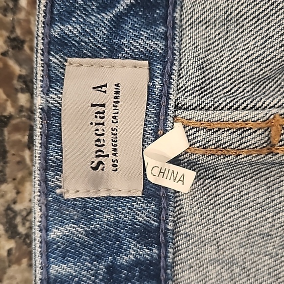 Special A Distressed Denim Mini Skirt | 100% Cotton | NWT | Medium - Picture 5 of 9